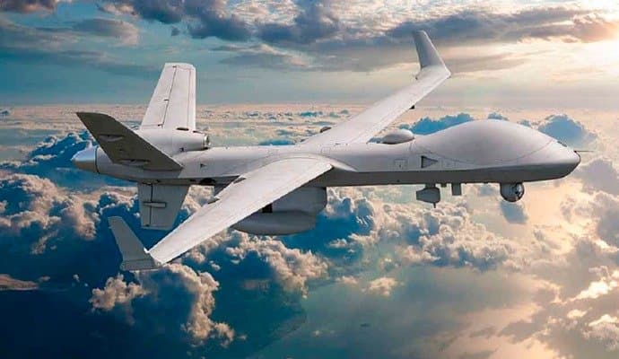 US military drone destroyed