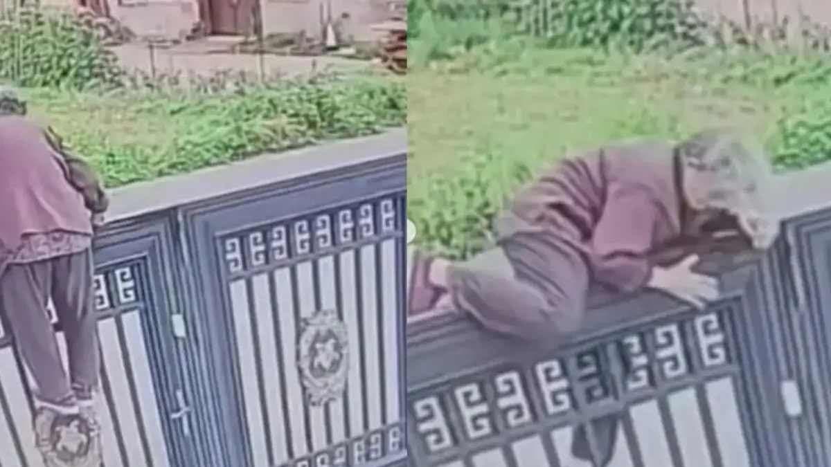   Grandma Escapes Nursing Home By Climbing 7-Foot Gate viral video 