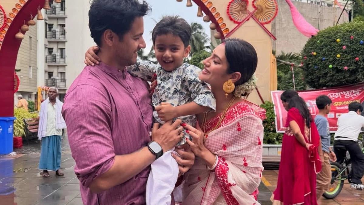 Nusrat jahan and Yash Dasguptas son yishaan celebrates bhaiphota 