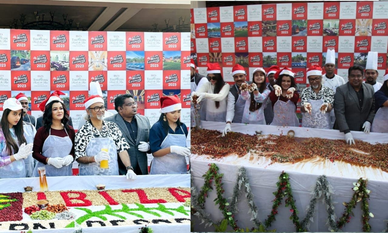 Pre-Christmas cake mixing event at Ibiza, Kolkata!