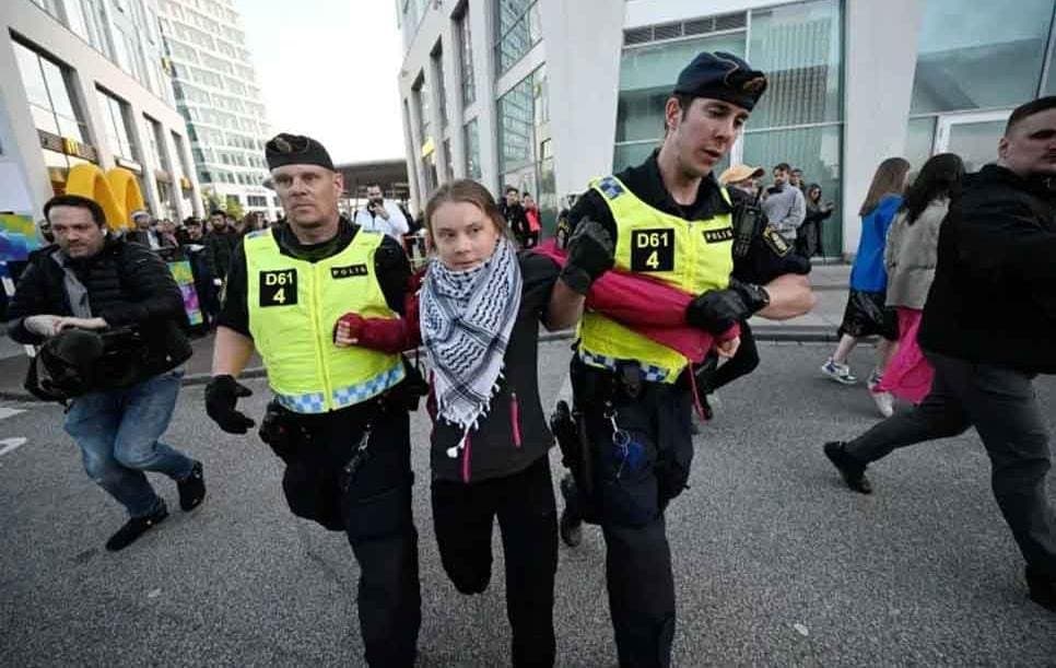Greta Thunberg Detained at Eurovision Protest 