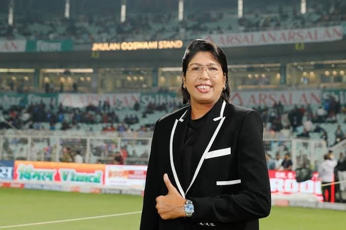 Jhulan Goswami and col nj nair stands unveiled at Eden Gardens spt 