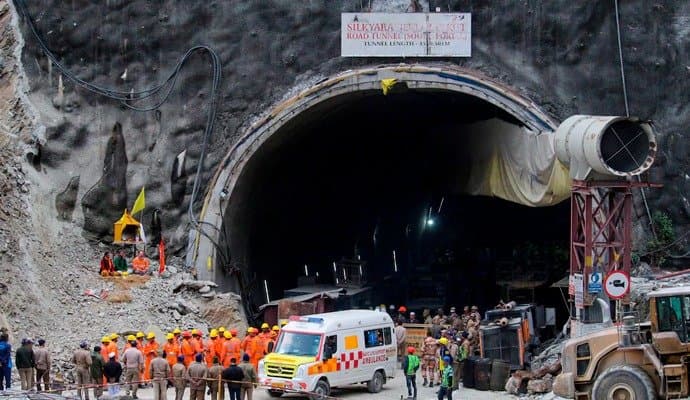 Rescued Worker Back At Tunnel That Crashed