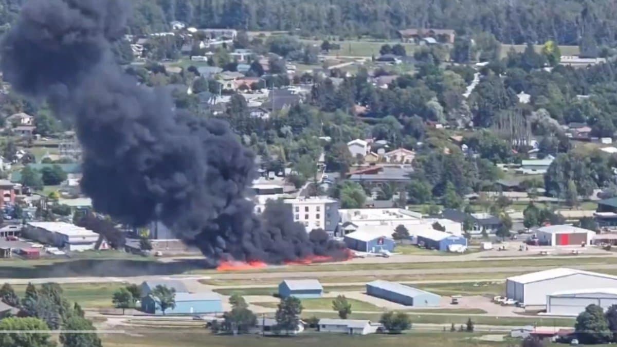Montana Plane Crash Two aircraft collide on runway here Horrific Video 