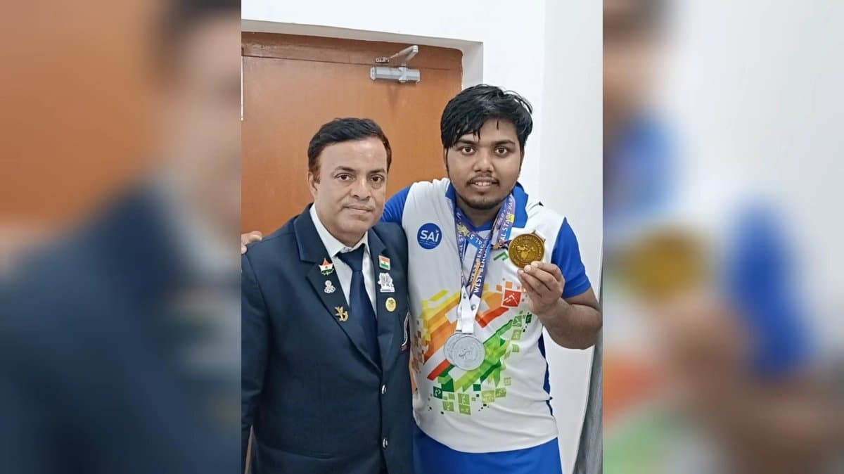 Specially abled Ahmed Gazi wins Gold in State Para Games 
