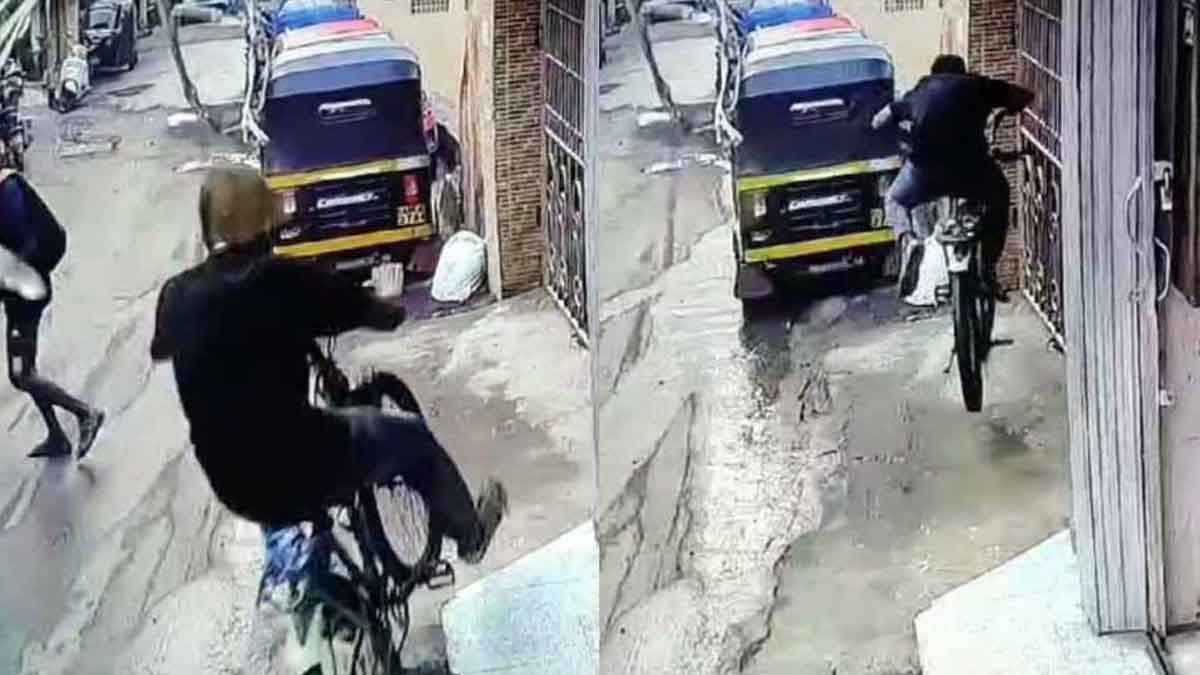 Cycle Stunt Goes Wrong Speeding Mumbai Teen Hits Wall gnr