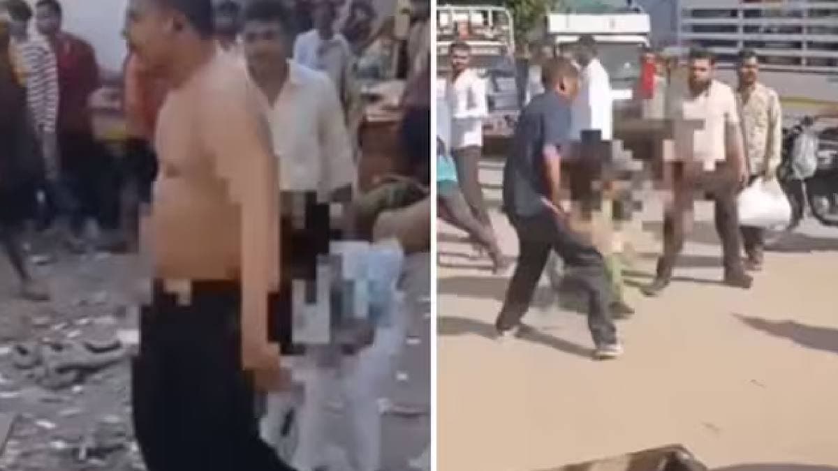  Daughter and mother Beaten In Broad Daylight At Surat viral video