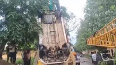 Close Shave For UP Family After Their Car Falls Into 11-Foot Pit Dug 