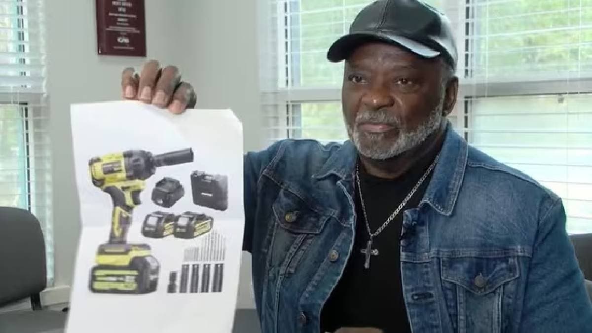 us man orders drill from Chinese website gets only a printed photo of that item