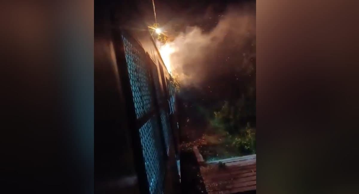 Rain and thunderstorm Fire in fast passenger train at Murshidabad 