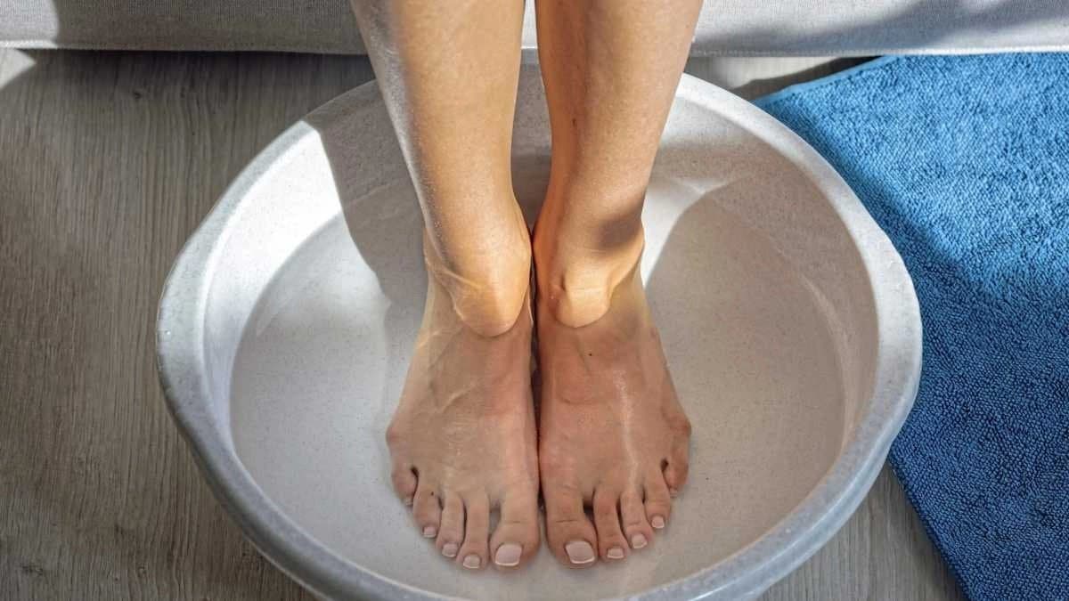 Put your legs inside warm water to relieve your stress