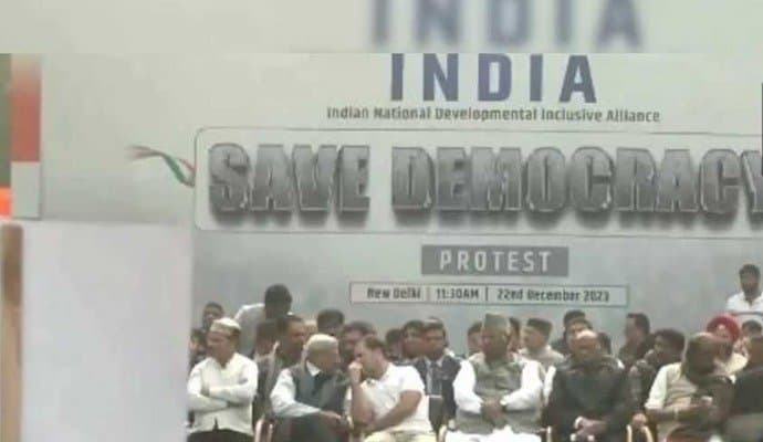 INDIA Bloc Leaders Protest Over Mass Suspension Of MPs