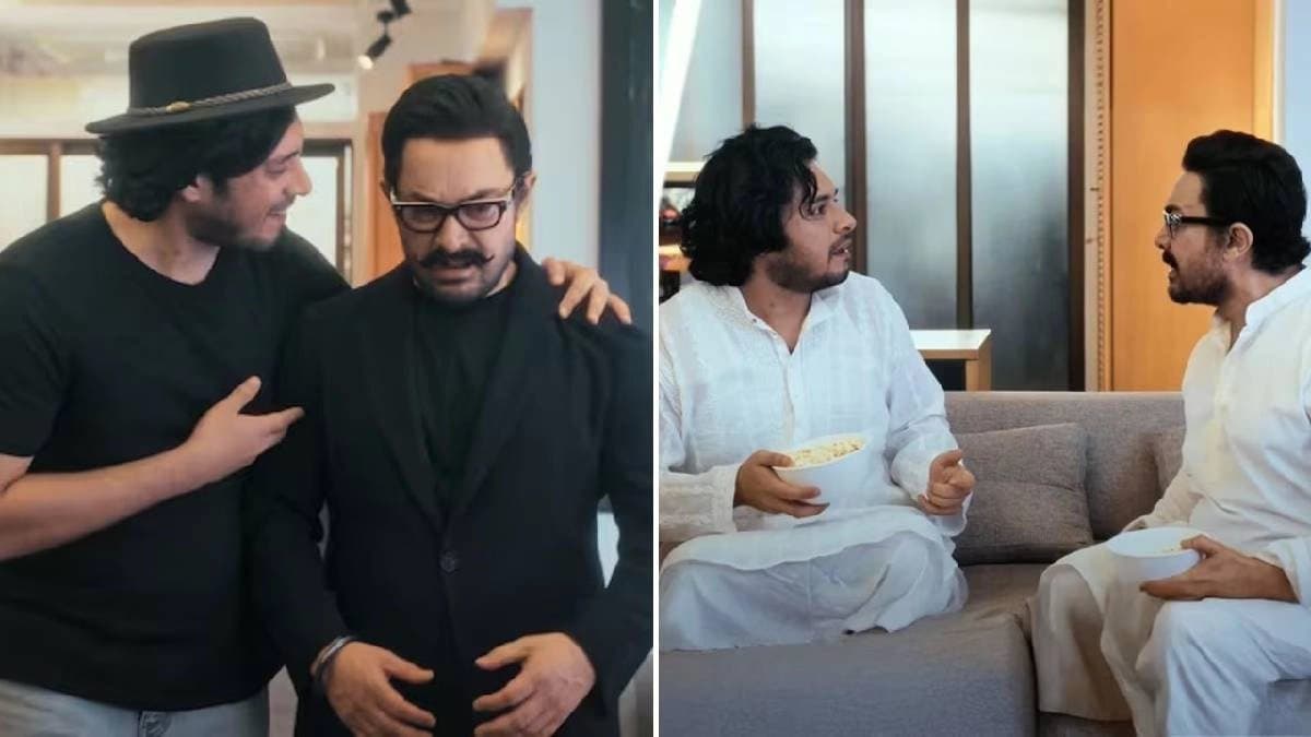 Bollywood actor Aamir Khan calls son Junaid a Nepo kid To announce the release date of Sitaare Zameen Par on YouTube