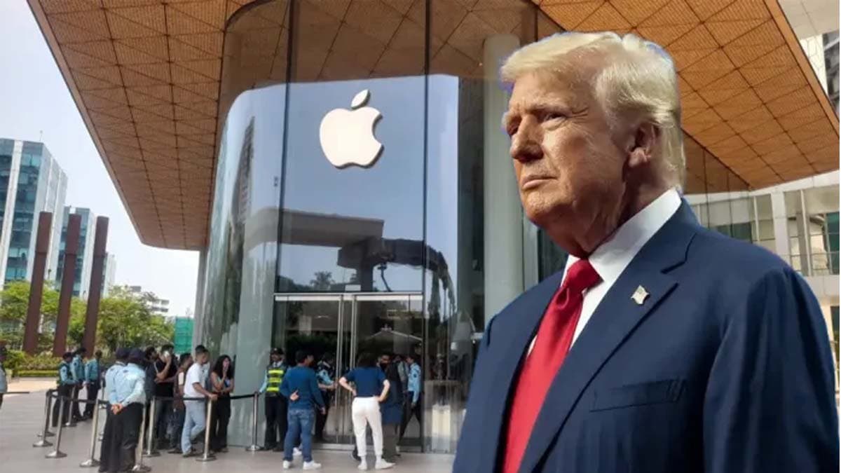  President Donald Trump warns of 25 present tariff on non US made iPhones