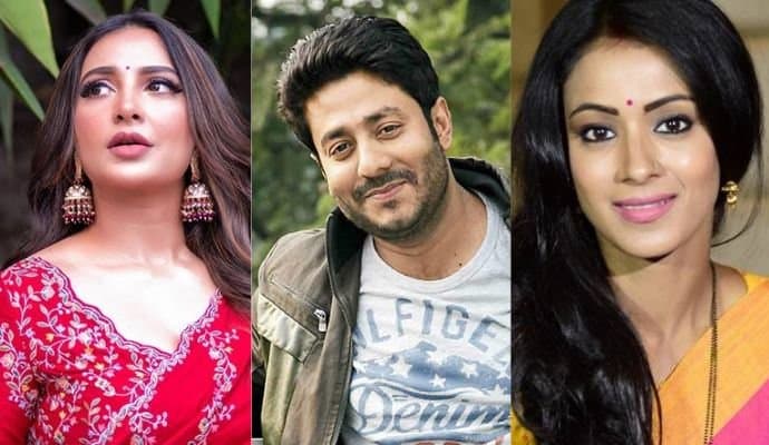 Raj-Subhasree-Barkha: শুভশ্রীর সামনেই রাজকে প্রেম নিবেদন করলেন বরখা? তিন তারকার কাণ্ড দেখে হইচই নেটপাড়ায় 