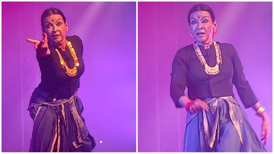 famous dancer mallika sarabhai performed in the festival of dhrupadi nritya at kolkata ent