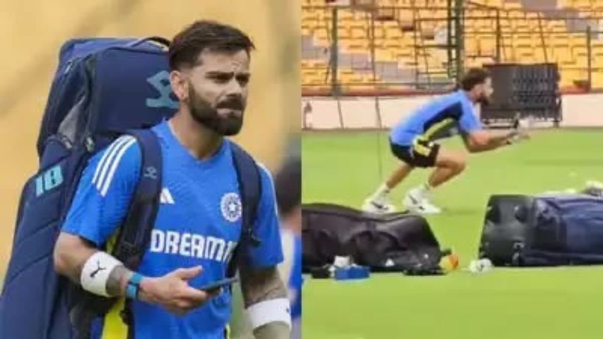 Virat Kohli's stunning diving catch steals the show in the nets ahead of first test spt 