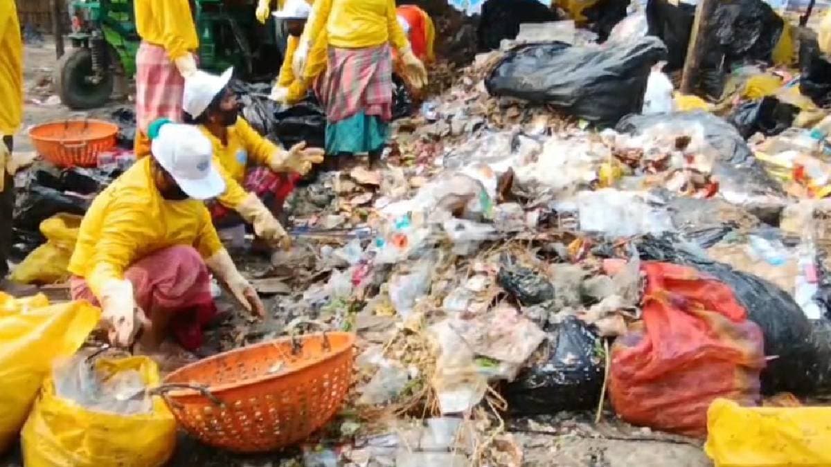 wastage dropped by the pilgrims will be used to build a new road in gangasagar gnr