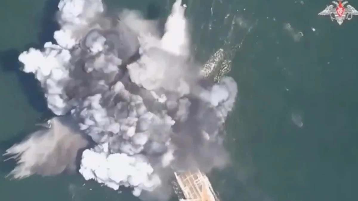 Russia sinks Ukraines largest naval ship with drone attack