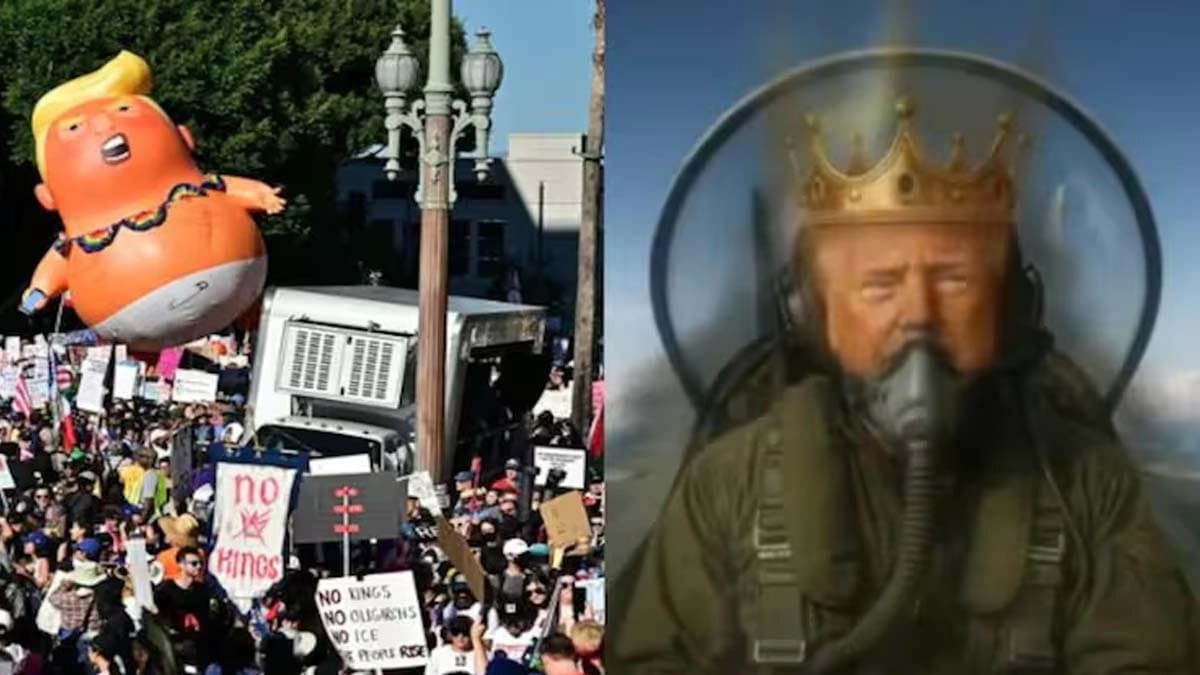 What did American President Donald Trump say about the No Kings protest movement