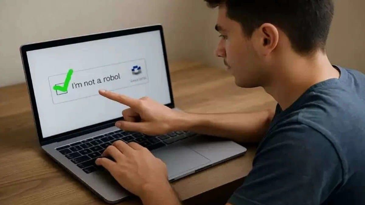 What is the concept of I am not a robot how does the system know difference between a robot and human 
