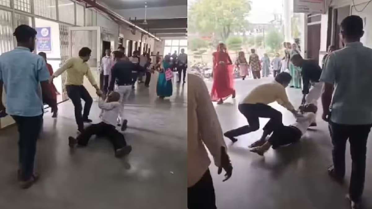 77 years elderly man thrashed by doctor dragged at Madhya Pradesh Chhatarpur Hospital
