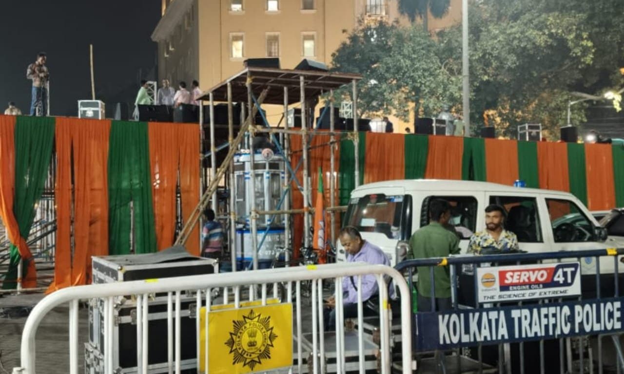 Tight security at Esplanade for bjp meeting