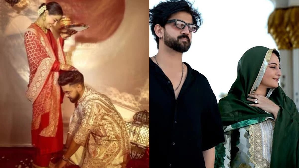 Hina Khans husband Rocky Jaiswal touches her feet Sonakshi Sinha replies to troll