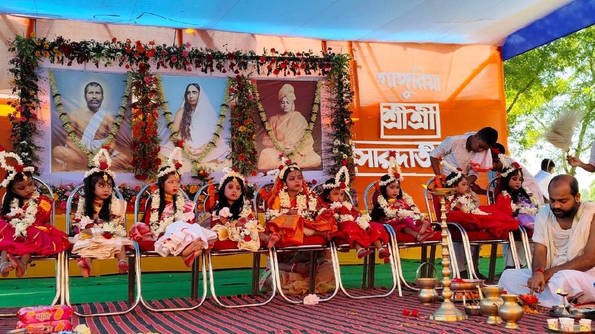 Nine Girls Worshipped on Navami at This Malda Puja Festival