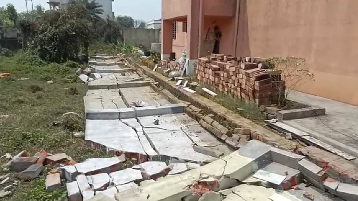 Explosion in coal mines at Asansol creats rift on the wall of local residences