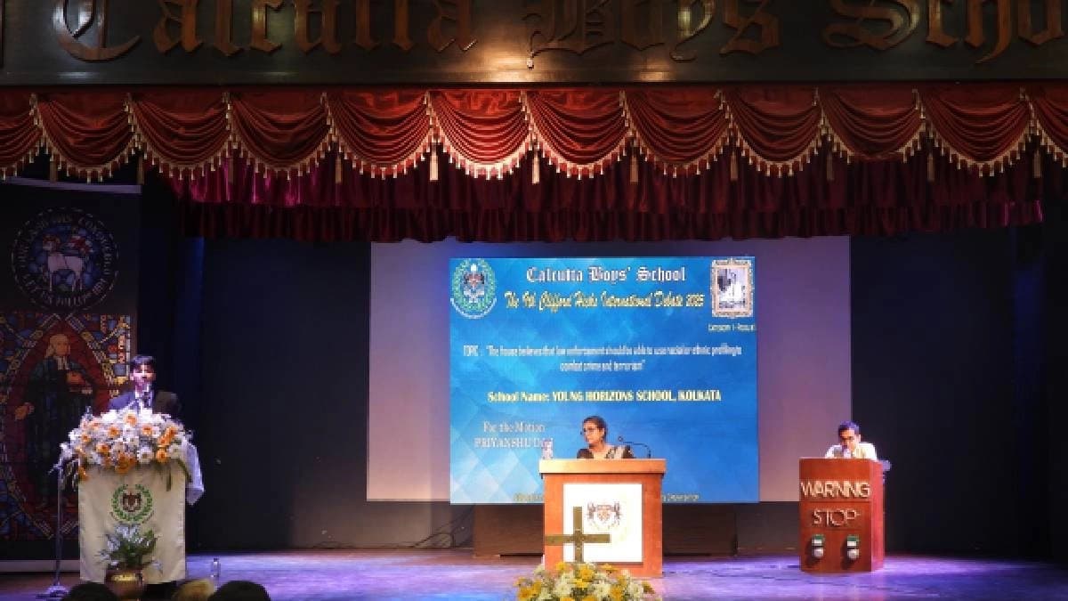 Clifford Hicks international debate is going on Kolkata Boys school