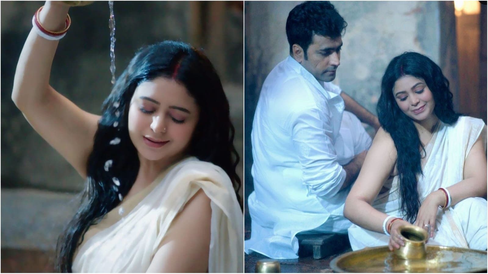 actress ritabhari chakraborty shared some glimpses of bahurupi song with abir chatterjee ent