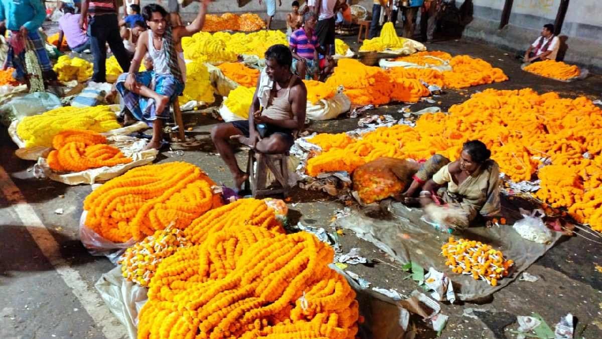 As Saraswati Puja knocks price of flower and fruits are rising high gnr