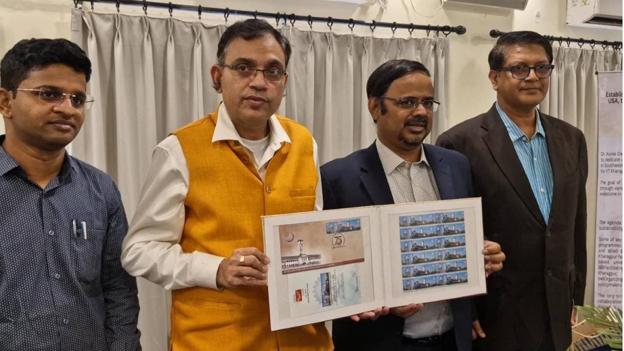 IIT kharagpur inaugurates new postal ticket in platinum jubilee