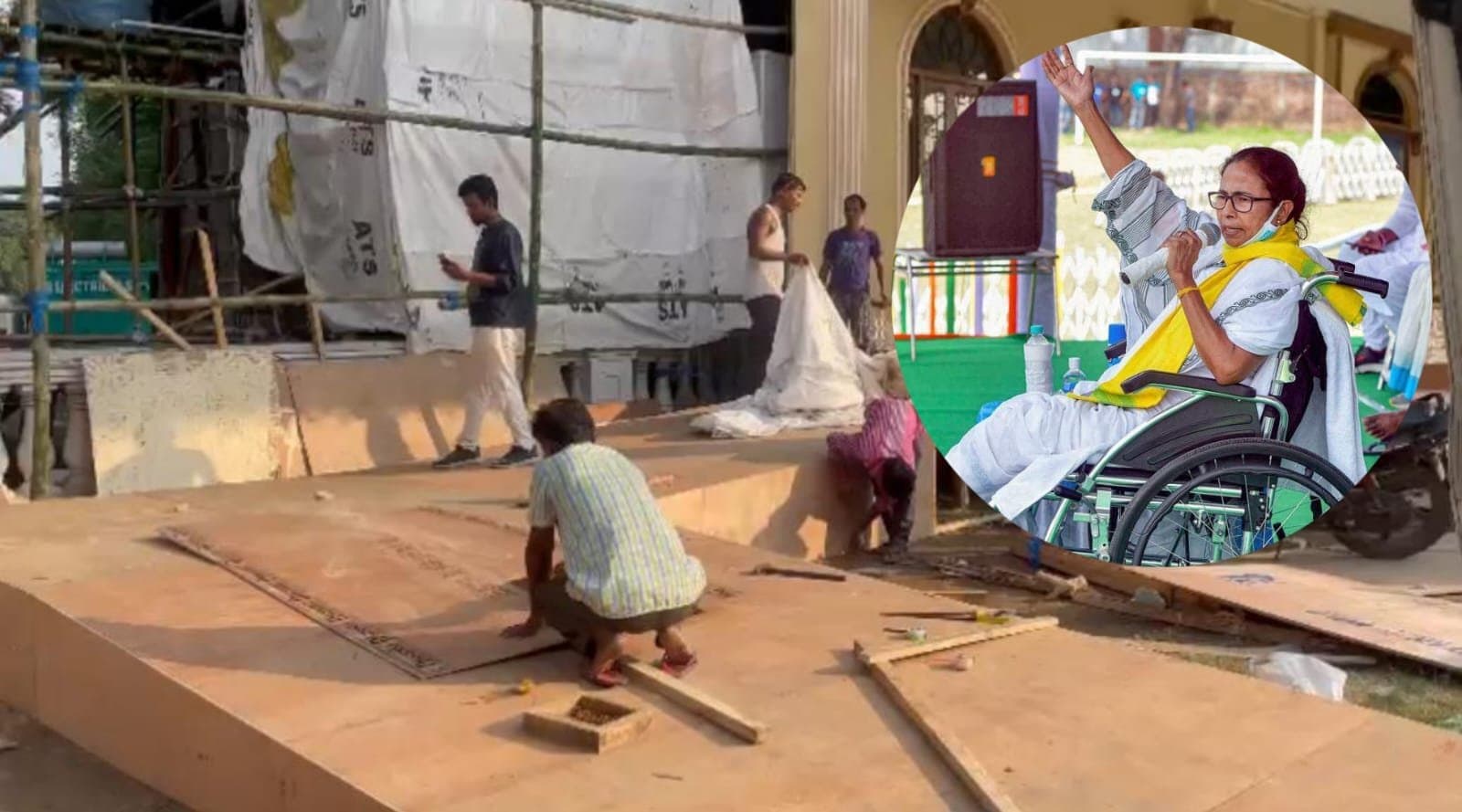 Preparations for carnival on Red Road