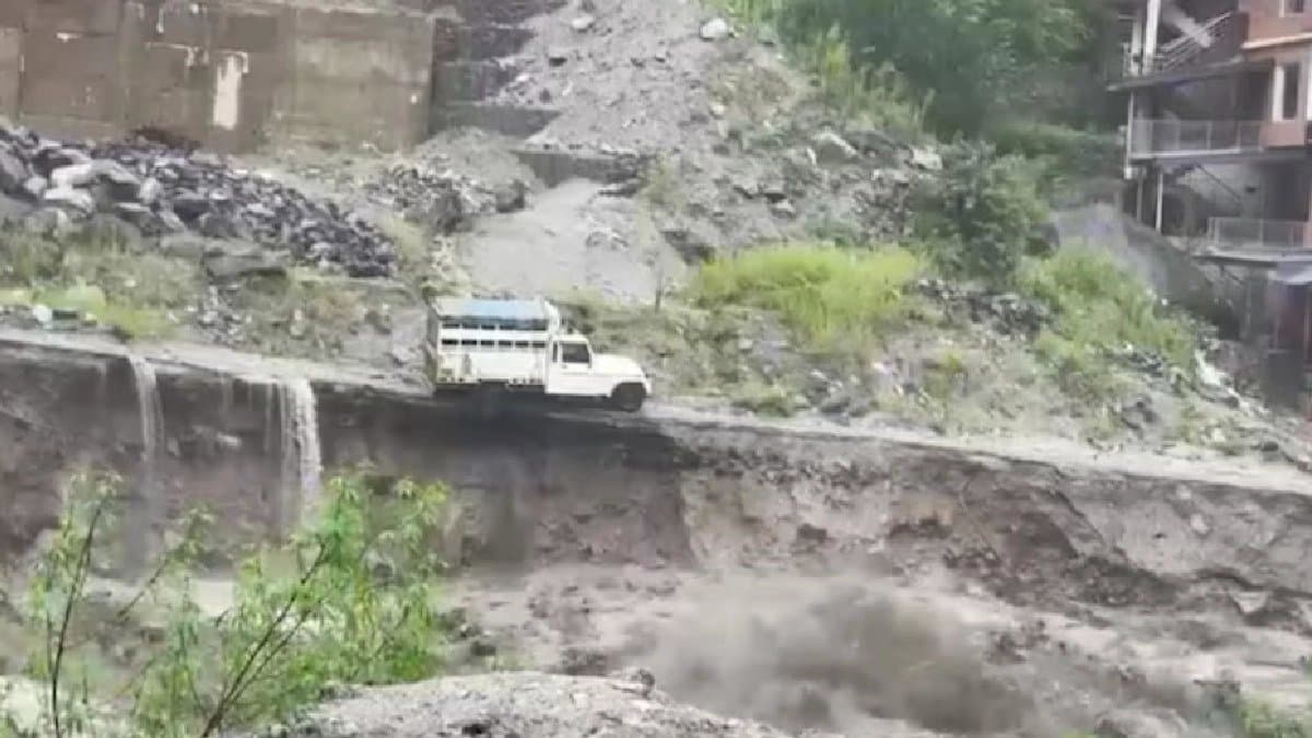 Beas in spate Flood situation in manali Leh highway washed away