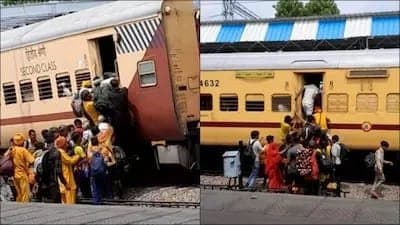 Viral Video Showing Passengers Recklessly Boarding Train