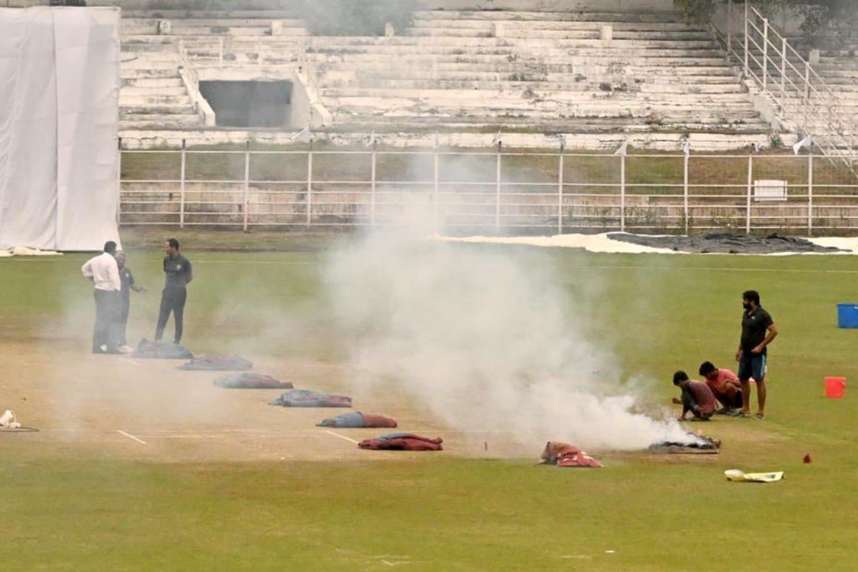 why cow dung cakes have to be burnt on the cricket pitch spt