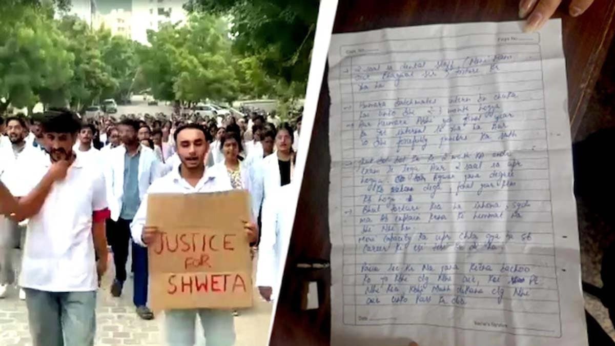 Protests at Pacific Dental College in Udaipur over death of young lady medical student