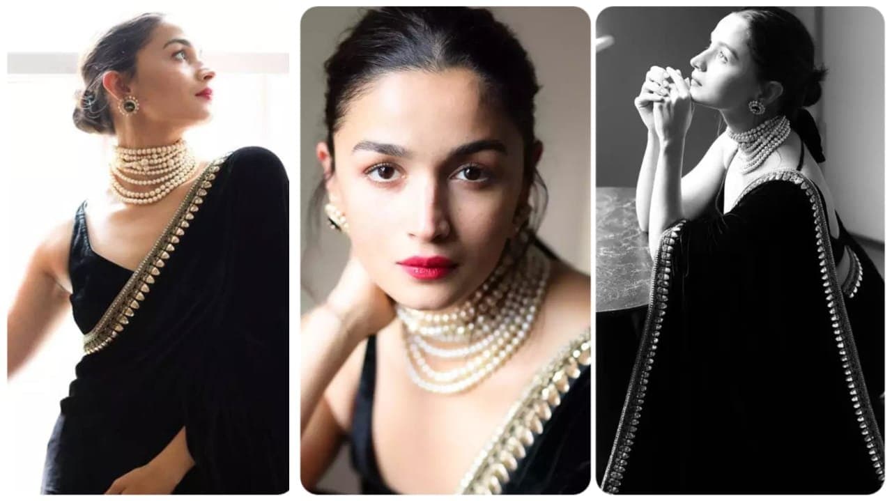 Alia Bhatt: বন্ধুর বিয়েতে কেমন সাজবেন ? অনুপ্রেরণা হোক আলিয়ার ভেলভেট শাড়ি লুক! 