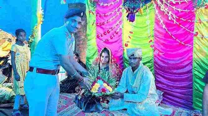 Poor woman urges to a police officer to help for the marriage of her daughter