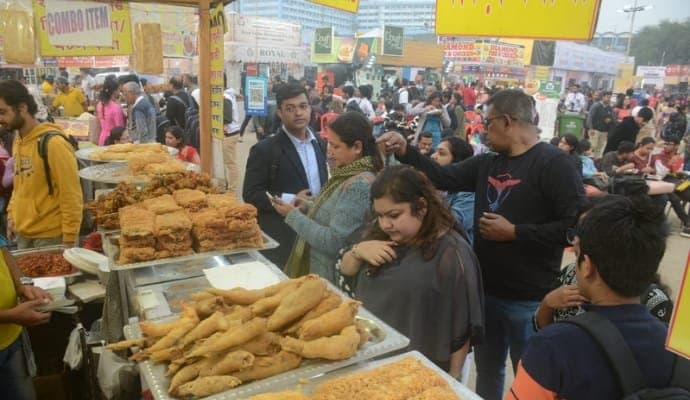 Food court in Kolkata Book Fair
