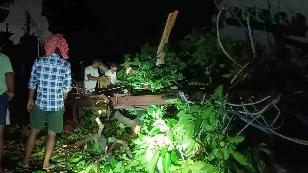 Rainfall and storm hooghly chinsurah area affected