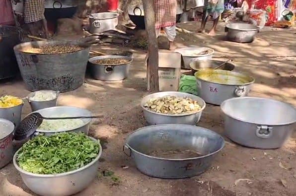 Worshippers with their gods join picnic on first day of january gnr