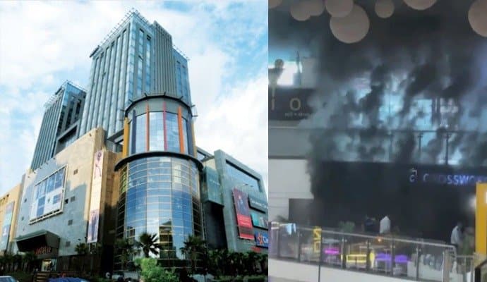 Fire at shopping mall near ruby