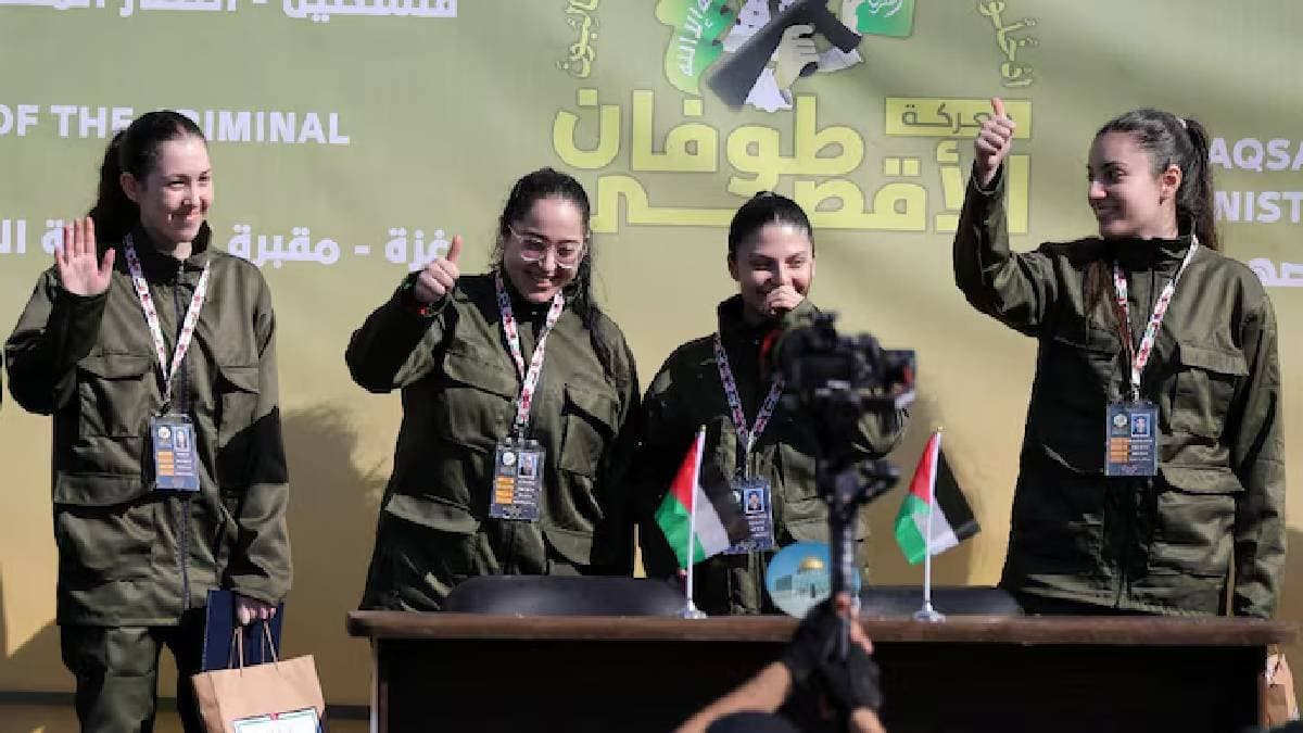  4 israeli women soldiers released by hamas