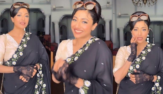  Paoli Dam: রেট্রো হেয়ারস্টাইল, কেতাদুরস্ত রোদচশমা, আর শাড়িতে 'ভাইবস' ছড়ালেন পাওলি দাম!