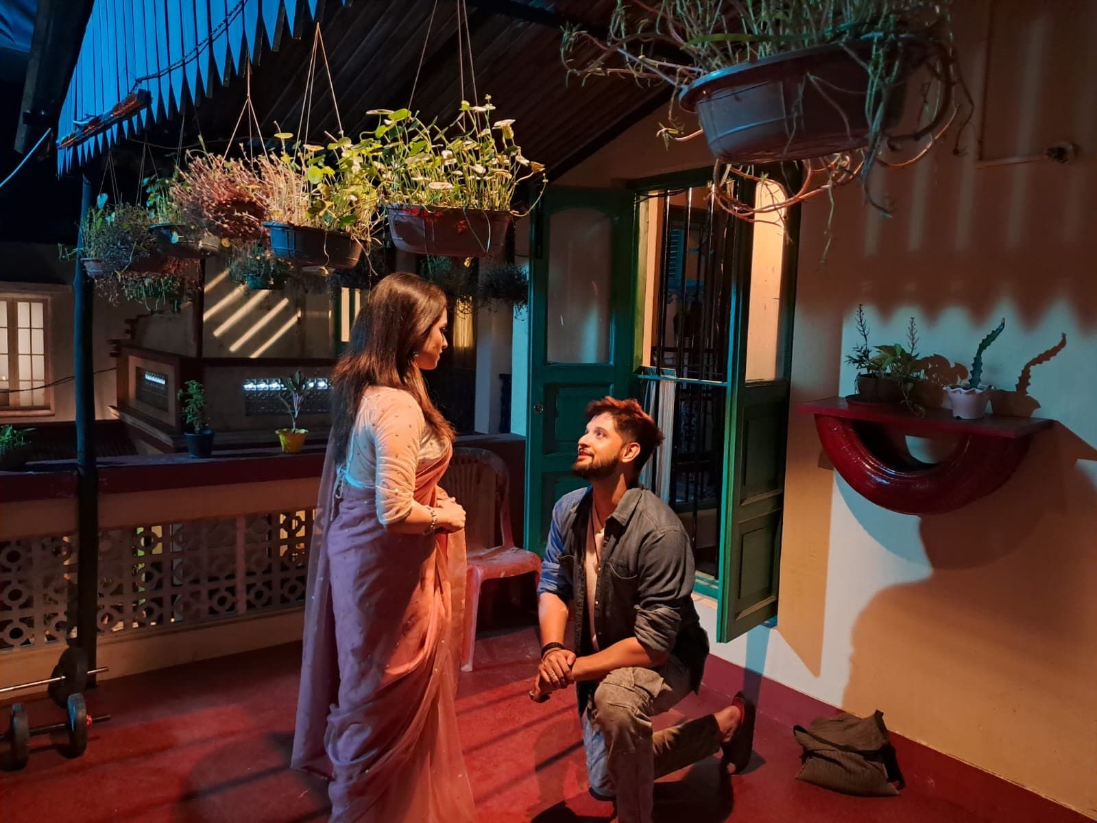 set visit of zee bangla serial amar sangi ent