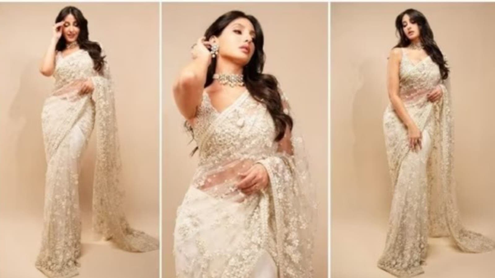 Nora Fatehi: বড়দিনের উদযাপনে আইভরি রঙা  শিফনে উষ্ণতা ছড়ালেন নোরা ফতেহি !