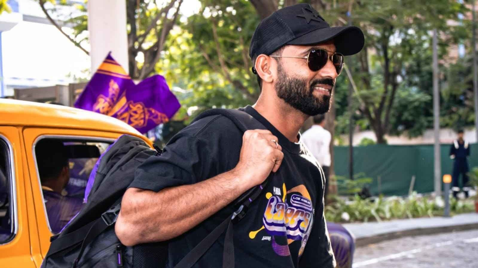 KKR Captain Ajinkya Rahane arrives in kolkata ahead of IPL 2025 
